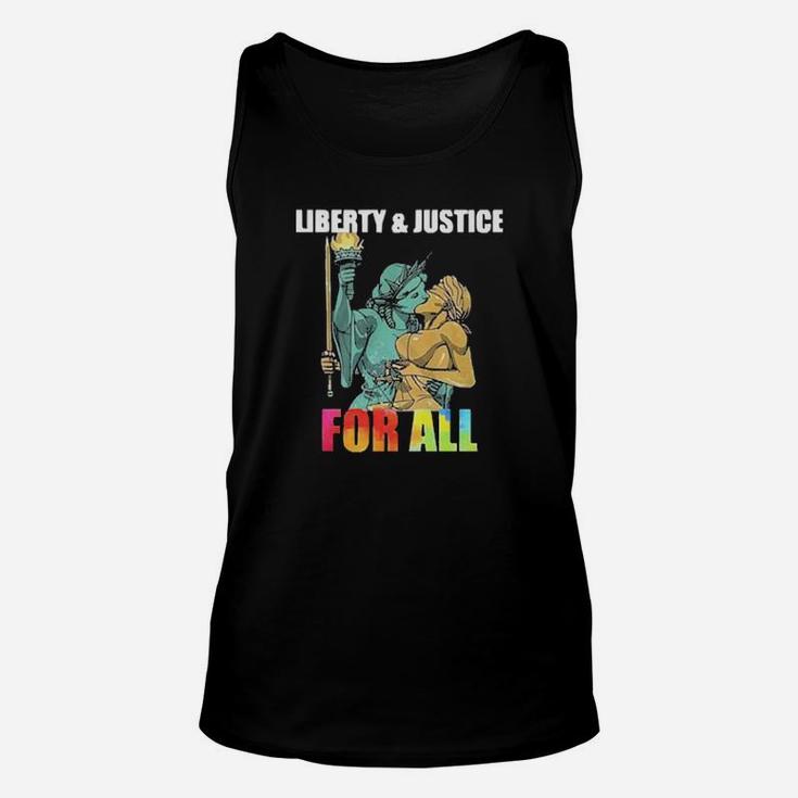 Lgbt Liberty And Justice For All Unisex Tank Top