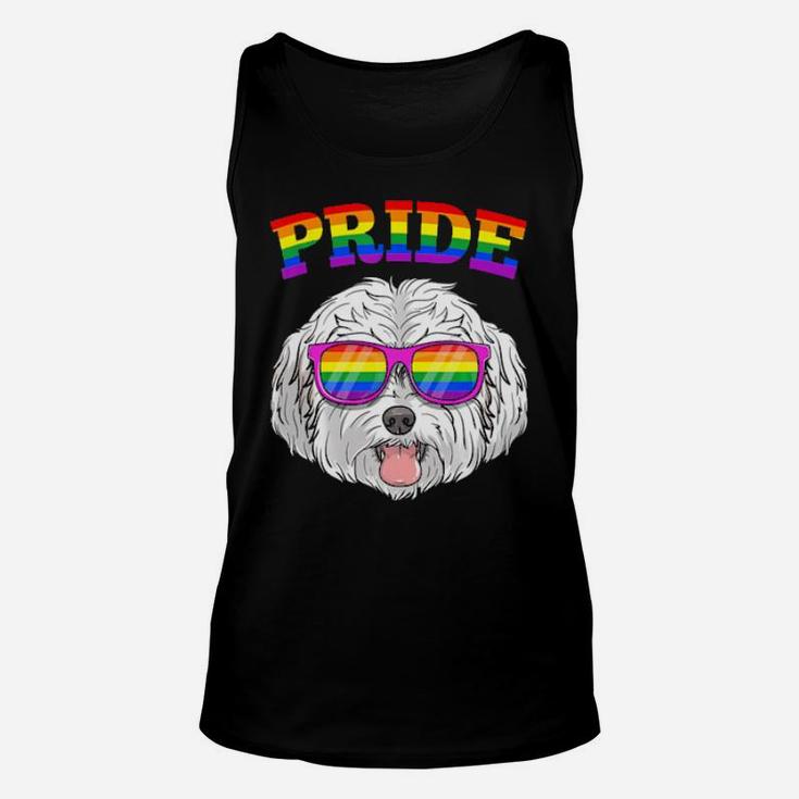 Lgbt Maltese Dog Gay Pride Rainbow Lgbtq Cute Gift Unisex Tank Top