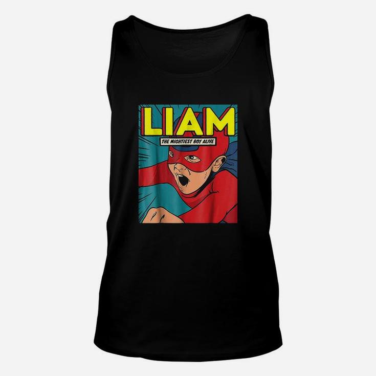 Liam The Superhero Birthday Fighter I Superhero Unisex Tank Top