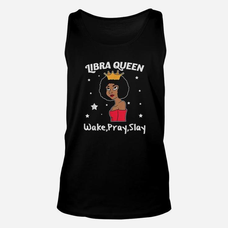 Libra Queen Black Women Afro Zodiac Sign Unisex Tank Top