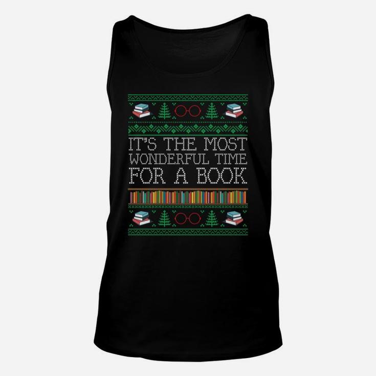 Librarian Books Reading Ugly Christmas Sweaters Sweatshirt Unisex Tank Top