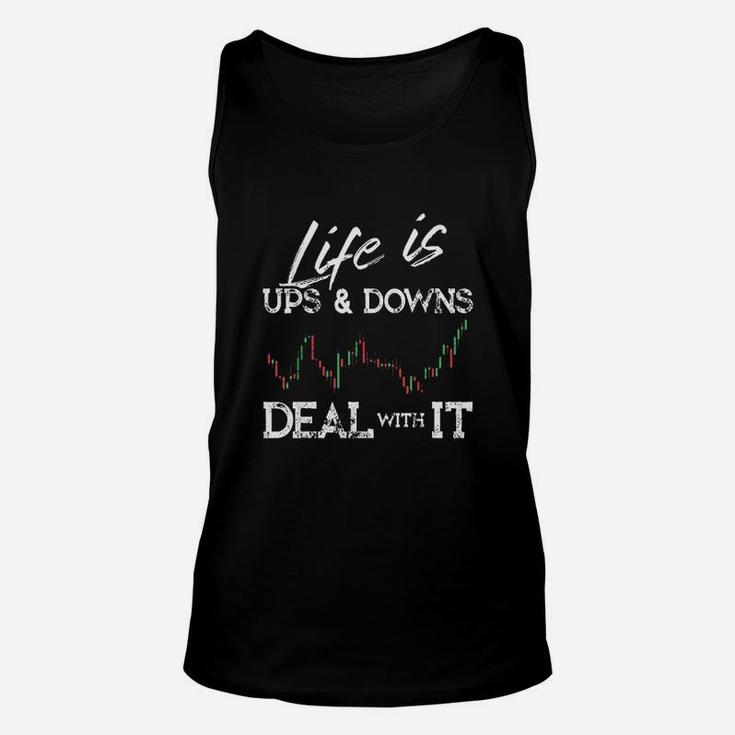 Life Is Ups And Downs Day Trader Stock Unisex Tank Top