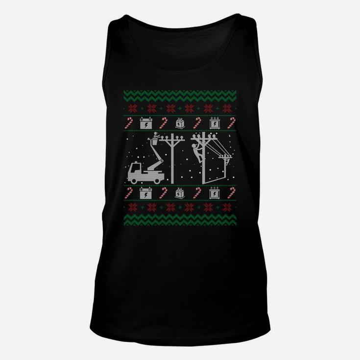Lineman Sweatshirts For Women Men - Lineman Christmas Gifts Sweatshirt Unisex Tank Top