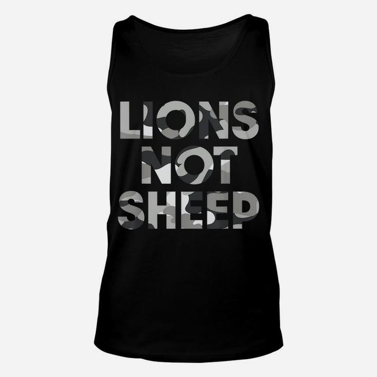 Lions Not Sheep Grey Gray Camo Camouflage Unisex Tank Top