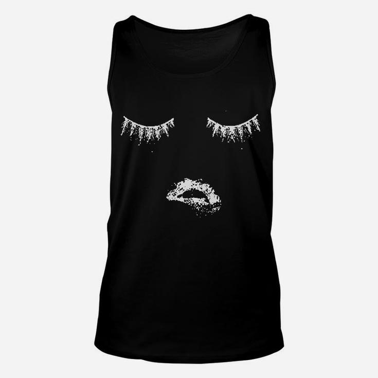 Lips And Lashes Unisex Tank Top