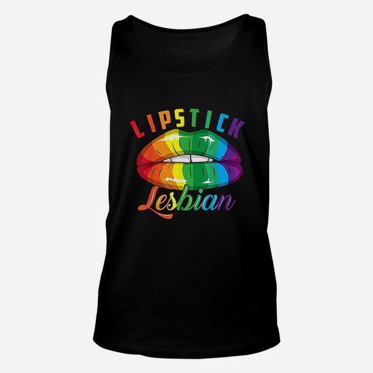 Lipstick Lesbian  Cool Colored Lips Lgbt Unisex Tank Top