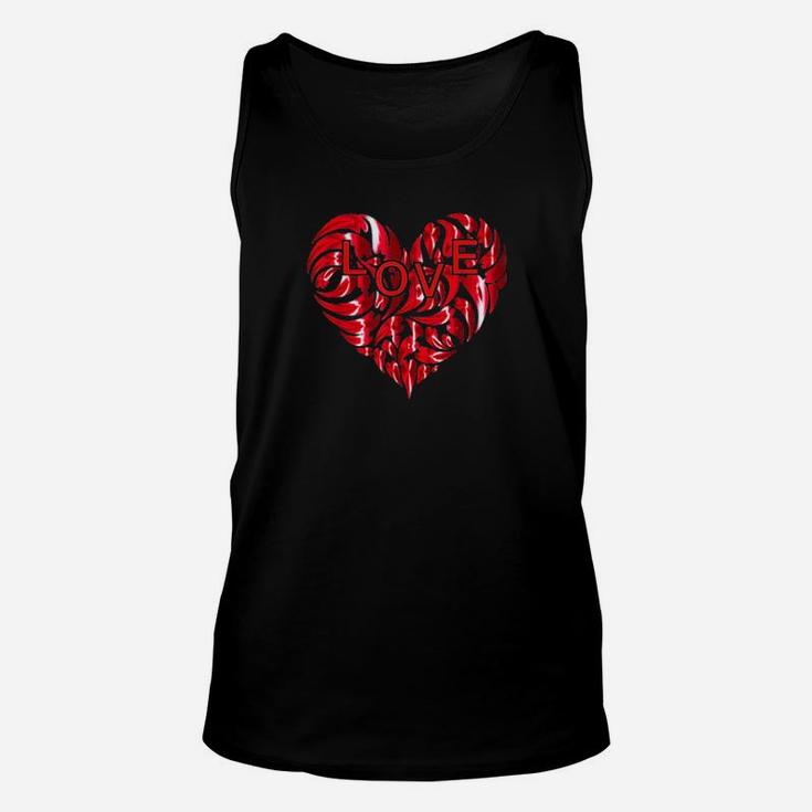 Love Heart Valentine Day Funny Gift Unisex Tank Top