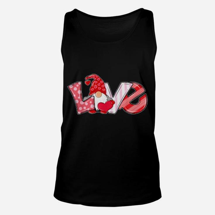 Love Letter With Gnome Design Valentine's Day Unisex Tank Top