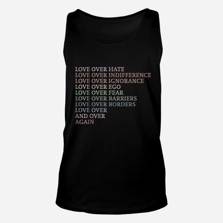 Love Over Hate Unisex Tank Top