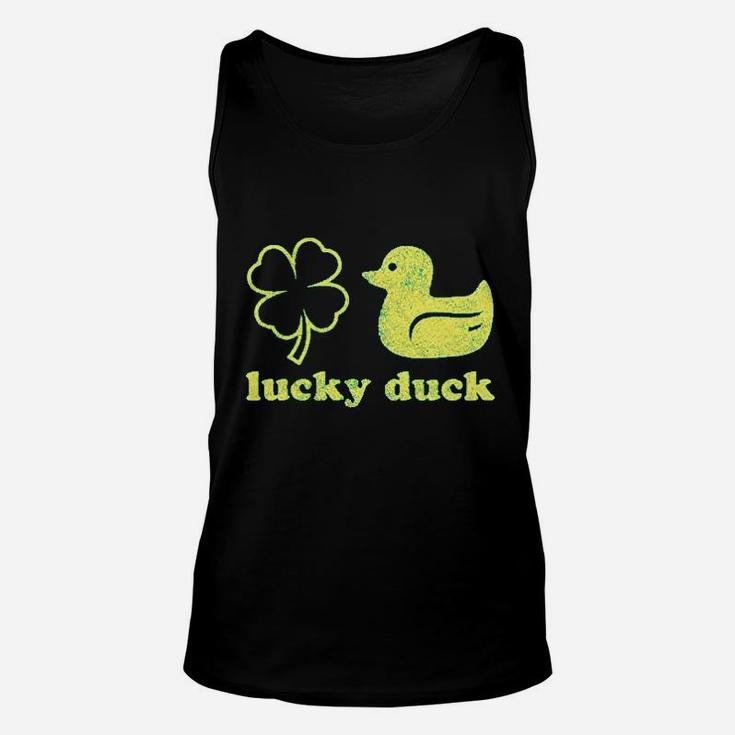 Lucky Duck Funny Shamrock St Patricks Day Unisex Tank Top