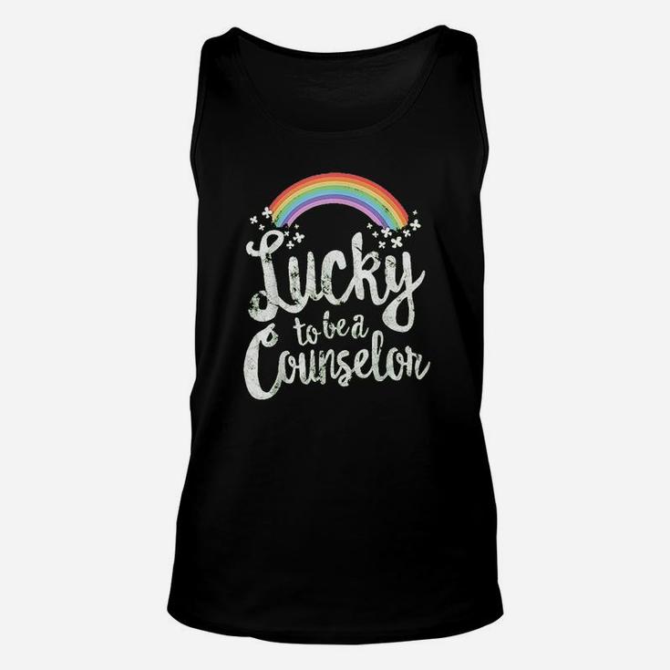 Lucky To Be A Counselor School St Patricks Day Gift Unisex Tank Top