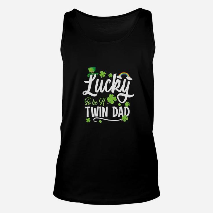 Lucky To Be A Dad Of Twins Unisex Tank Top