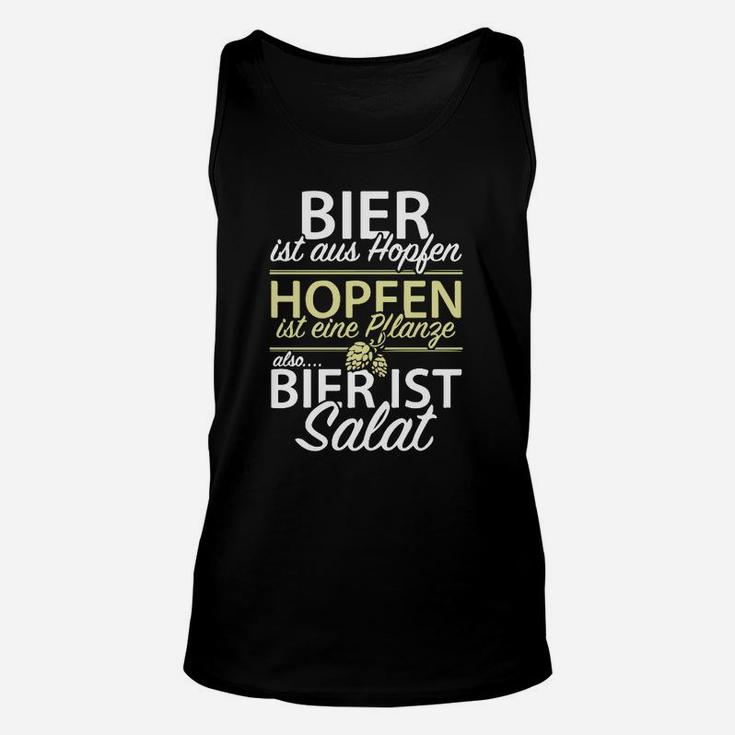 Lustiges Bier Unisex TankTop Bier ist Salat Spruch, Geschenk für Bierfreunde