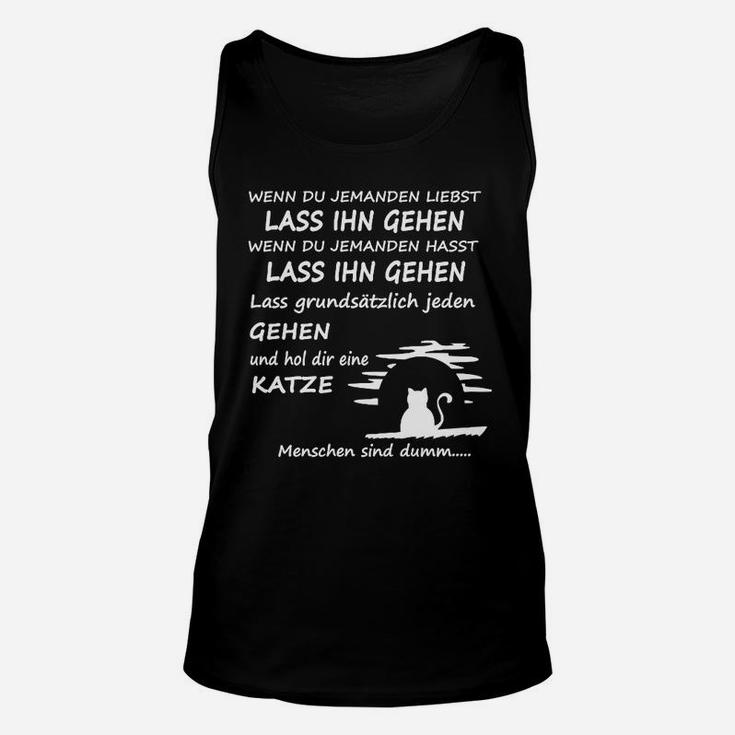 Lustiges Katzenliebhaber-Unisex TankTop Menschen Sind Dumm Motiv