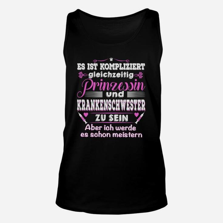 Lustiges Krankenschwester & Prinzessin Unisex TankTop, Doppelleben Design