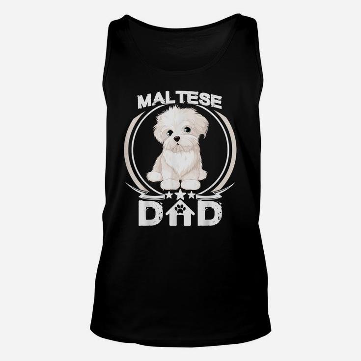 Maltese Dad Tshirt For Dog Lovers Fathers Day Tee Shirt Men Unisex Tank Top