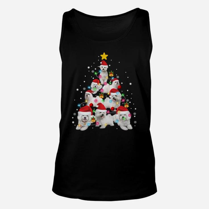 Maltese Dog Christmas Tree Funny Xmas Maltese Lovers Gifts Sweatshirt Unisex Tank Top