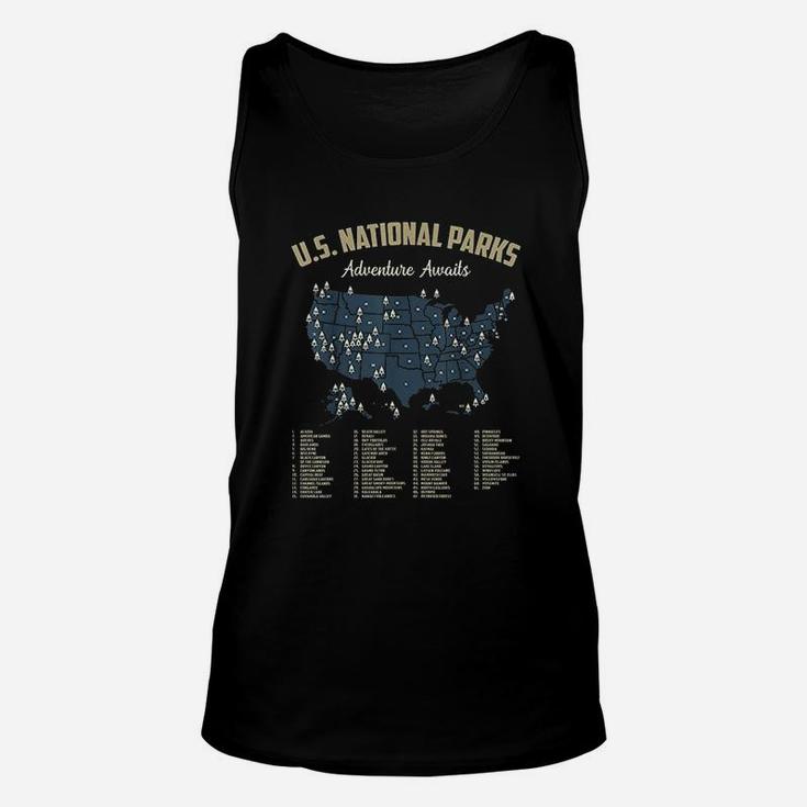 Map Us Camping Hiking Outdoor Unisex Tank Top