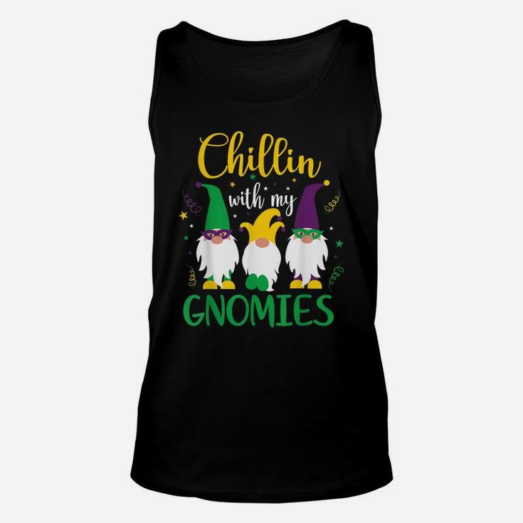 Mardi Gras Chillin With My Gnomies Cute Gnome Unisex Tank Top