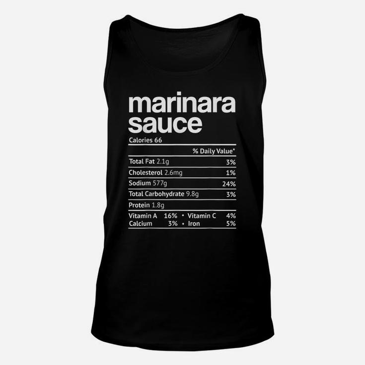 Marinara Sauce Nutrition Fact Funny Thanksgiving Christmas Unisex Tank Top