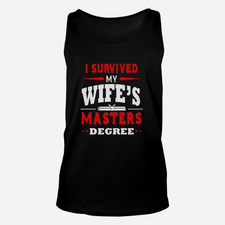 Masters Degree Funny Husband I Survived My Msw Gift Unisex Tank Top