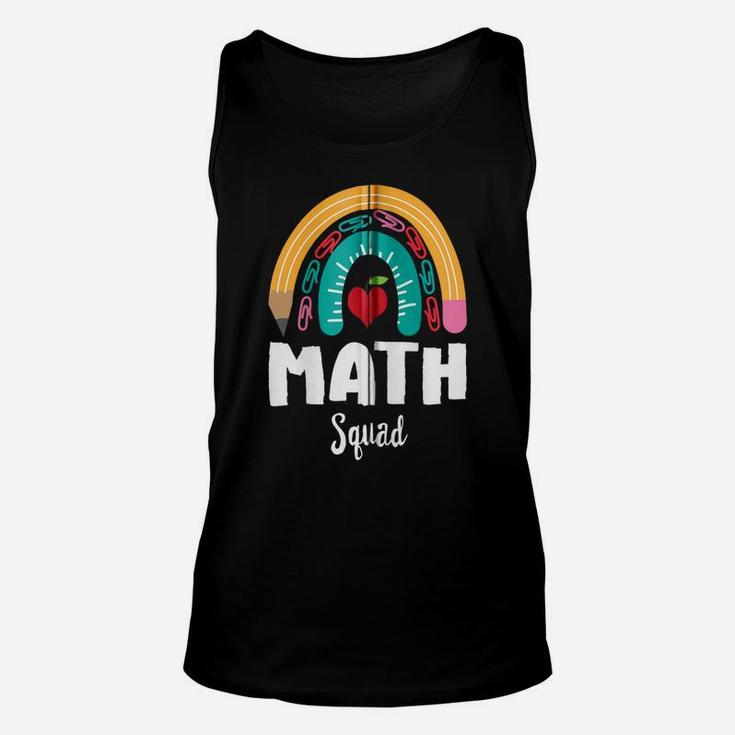 Math Squad, Funny Boho Rainbow For Teachers Zip Hoodie Unisex Tank Top