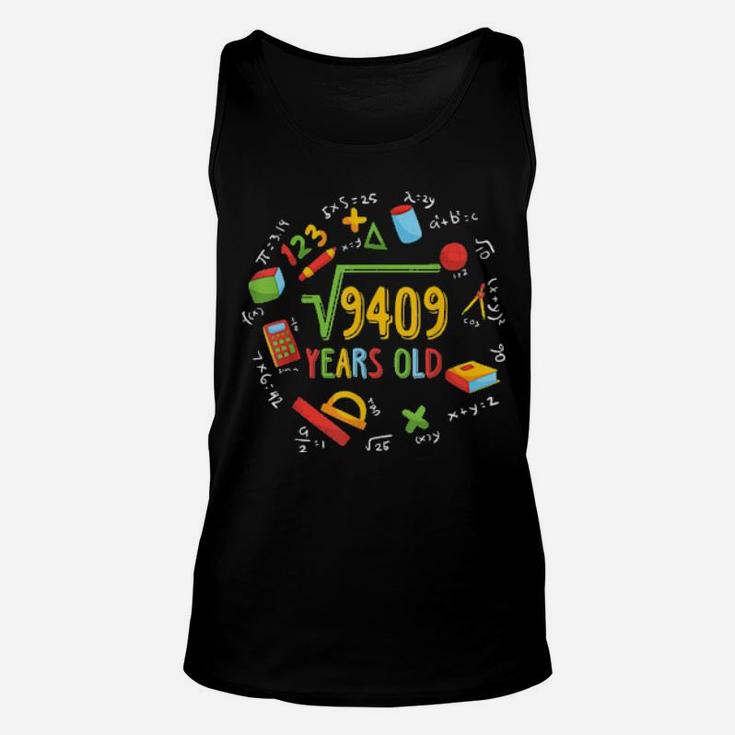 Math Square Root Of 9409 97Th Birthday 97 Years Old Unisex Tank Top