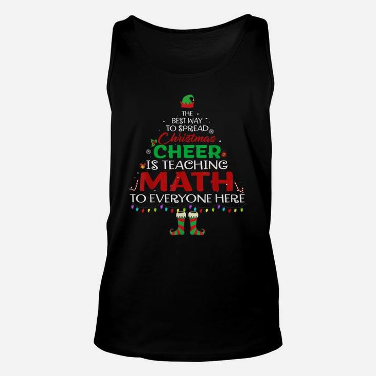 Math Teacher Christmas Funny Xmas Lights Gift Teachers Unisex Tank Top