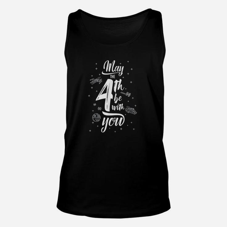 May The 4Th Be With You Space Text Unisex Tank Top