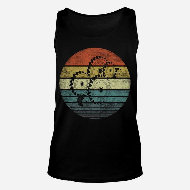 Mechanical Engineer Gifts Funny Retro Cogs Engineering Gear Unisex Tank Top