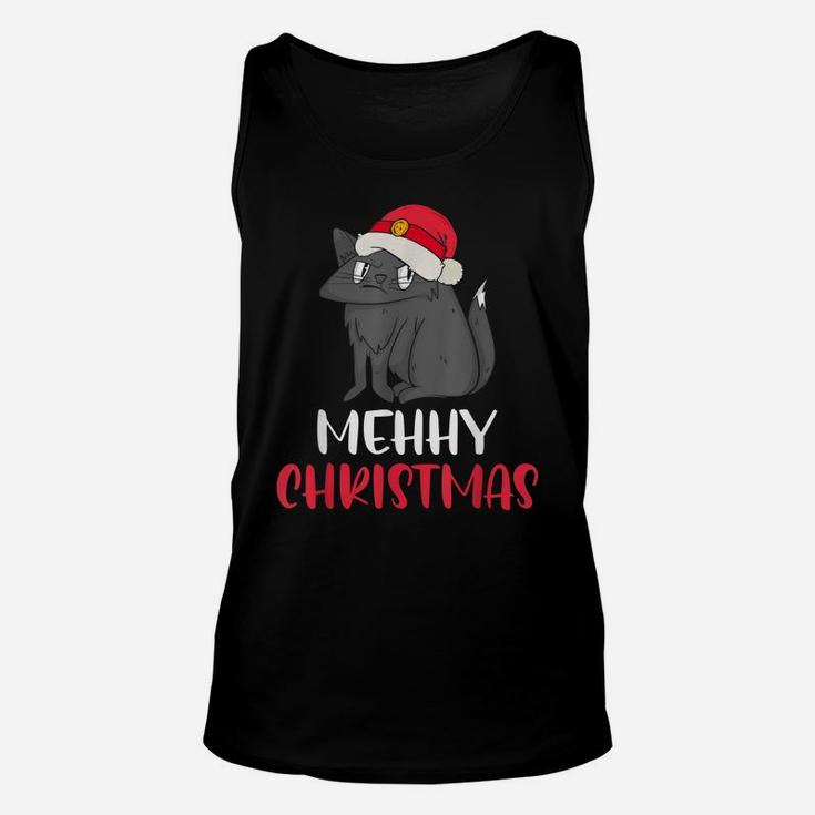 Mehhy Christmas Cat Lovers Funny Kitten Owner Merry Catmas Unisex Tank Top