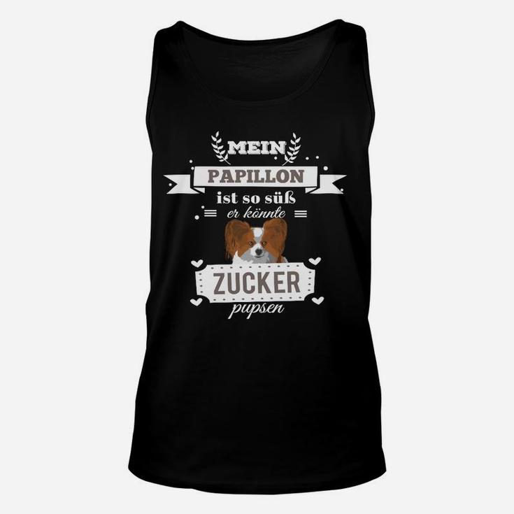 Mein Papillon ist Zucker Süßes Schwarzes Unisex TankTop für Hundefans