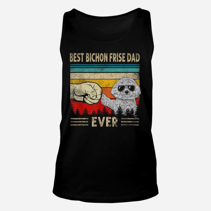 Mens Best Bichon Frise Dad Ever Bump Funny Dog Dad Father's Day Unisex Tank Top