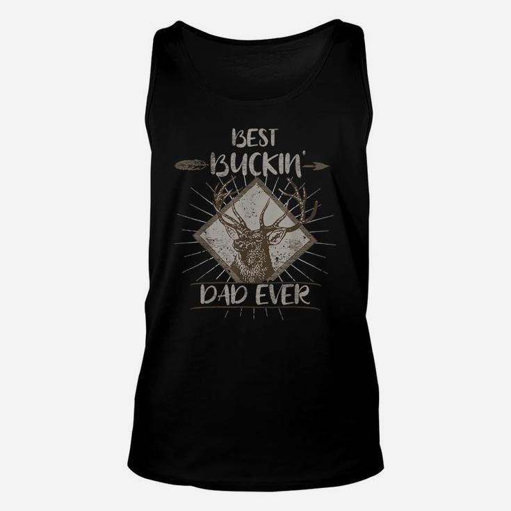 Mens Best Buckin' Dad Ever Tee Father's Day Papa Gift Granddad Unisex Tank Top