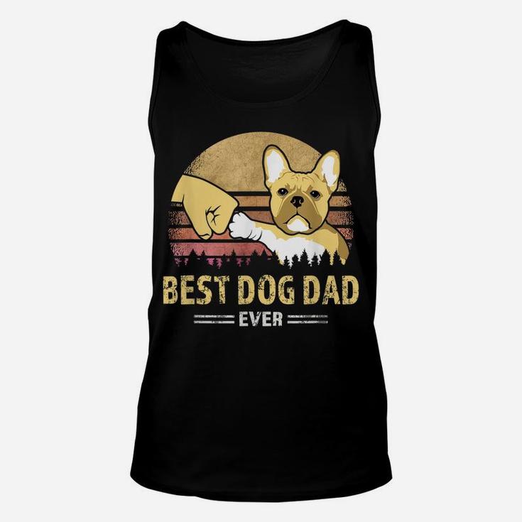 Mens Best Frenchie Dad Ever Vintage French Bulldog Puppy Lover Unisex Tank Top