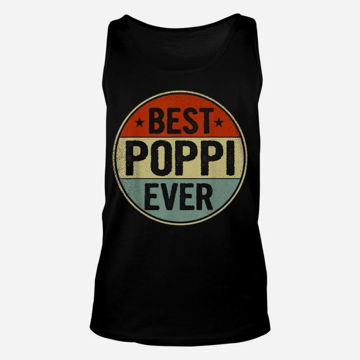 Mens Best Poppi Ever Retro Style Cool Birthday Gift For Poppi Unisex Tank Top