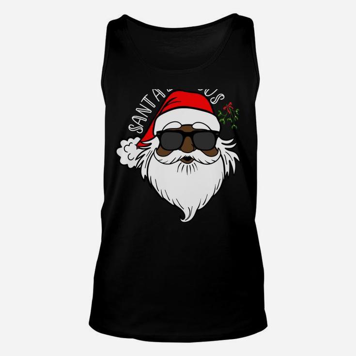 Mens Christmas Xmas African American Santa Claus Shirt Guys Sweatshirt Unisex Tank Top