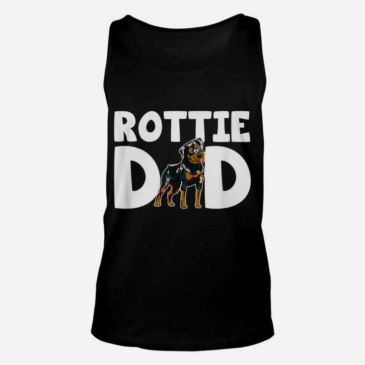 Mens Colorful Rottie Lover I Love My Rottweiler Dad Puppy Owner Unisex Tank Top