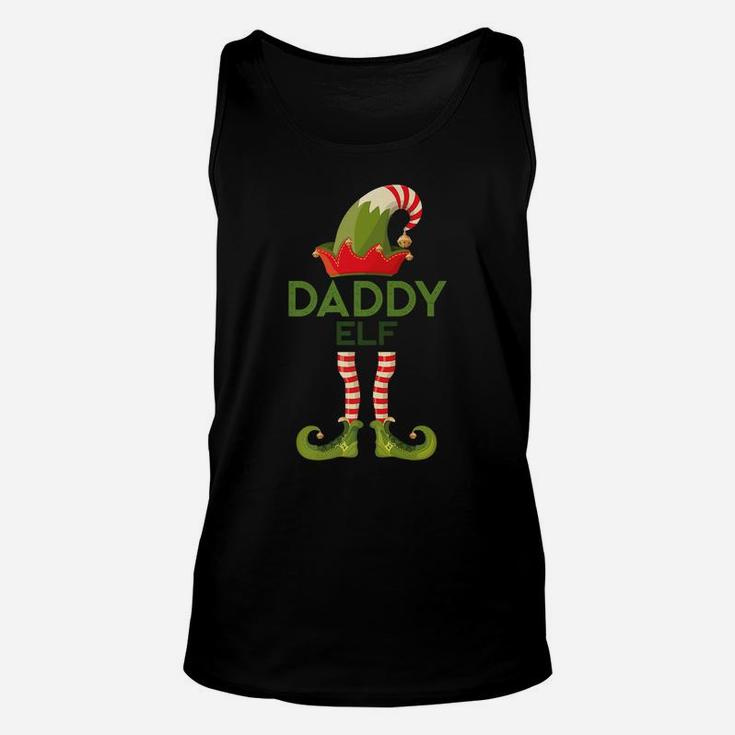 Mens Daddy Elf Matching Family Christmas Holiday Dad Father Gift Unisex Tank Top