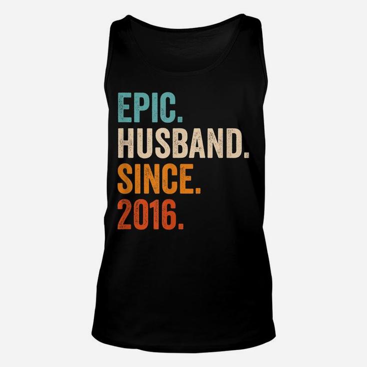 Mens Epic Husband Since 2016 | 5Th Wedding Anniversary 5 Years Unisex Tank Top