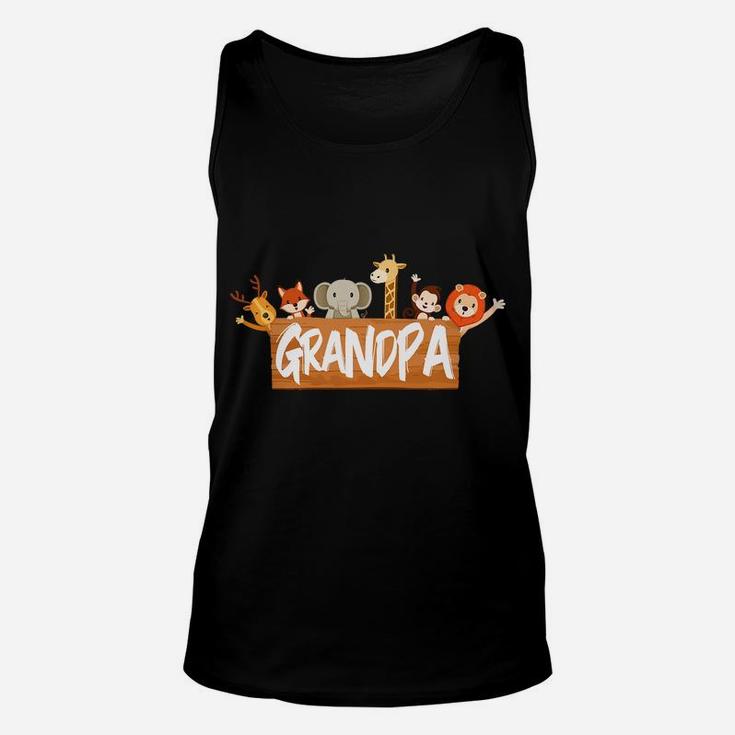 Mens Grandpa Zoo Birthday Shirt Family Costume Party Theme Unisex Tank Top