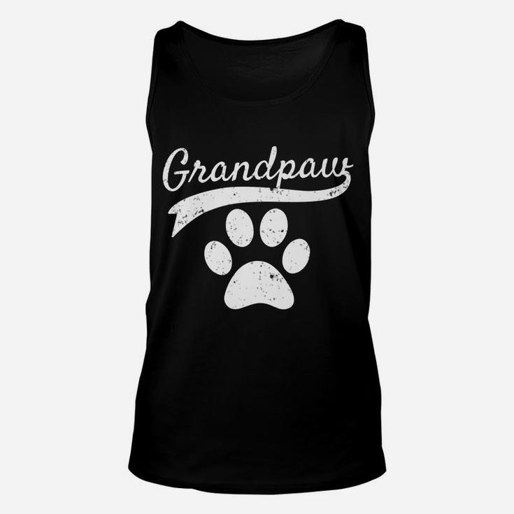 Mens Grandpaw Grand Paw Dog Lovers Grandpa Vintage Athletic Gift Unisex Tank Top