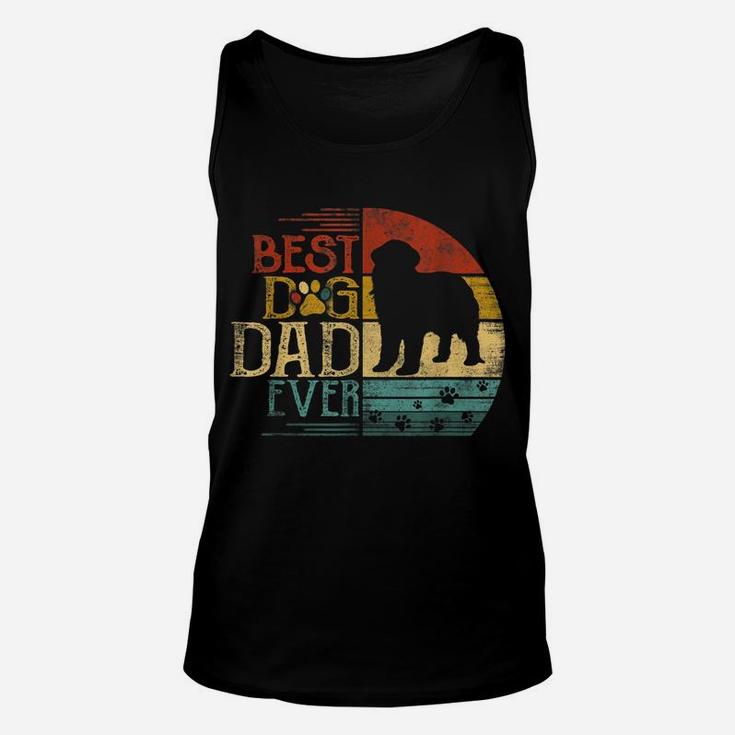 Mens Newfoundland Vintage Dog Dad Shirt Cool Father's Day Retro Unisex Tank Top