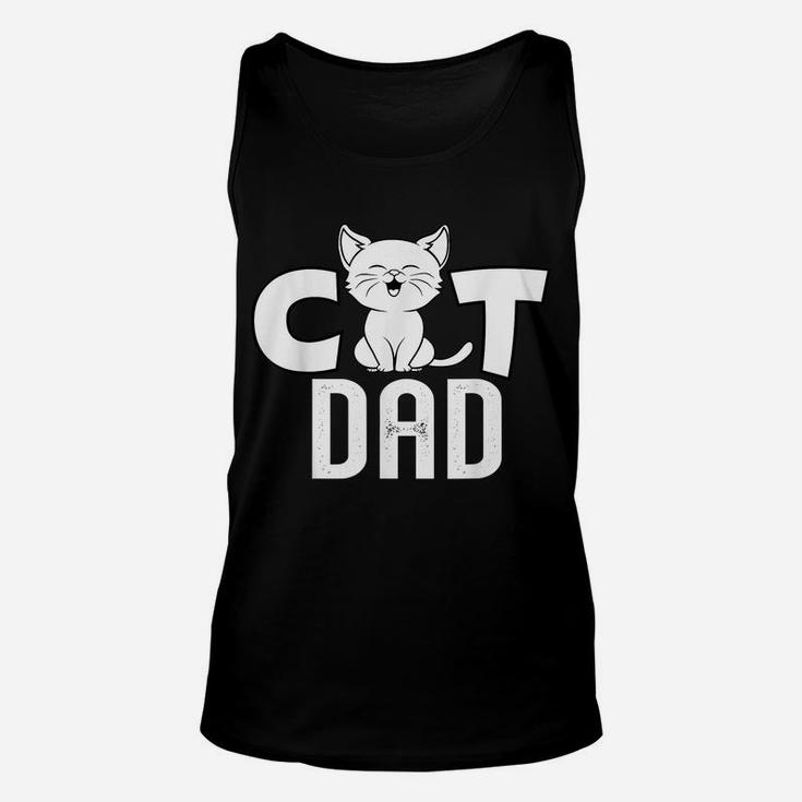 Mens Papa Kitty For Fathers Day And Christmas With Best Cat Dad Unisex Tank Top