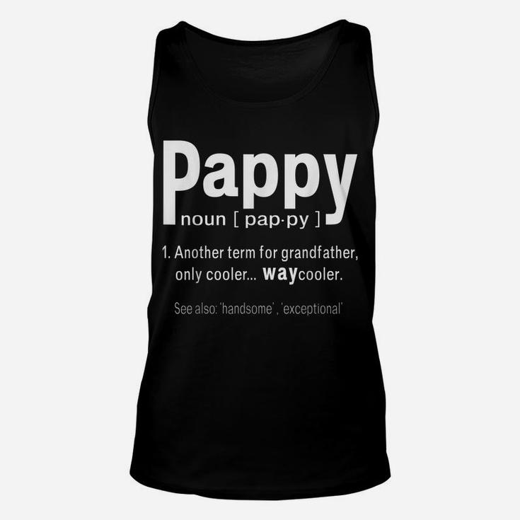 Mens Pappy Humor Grandpa Fathers Day Definition Birthday Unisex Tank Top