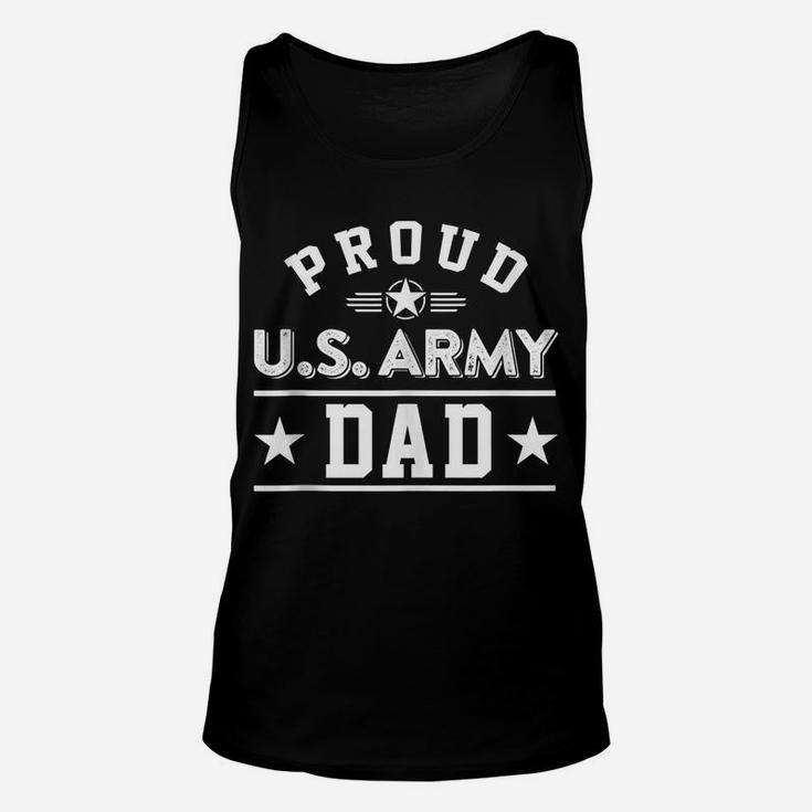 Mens Proud Us Army Dad Army Dad Gift Military Dad Soldier Father Unisex Tank Top