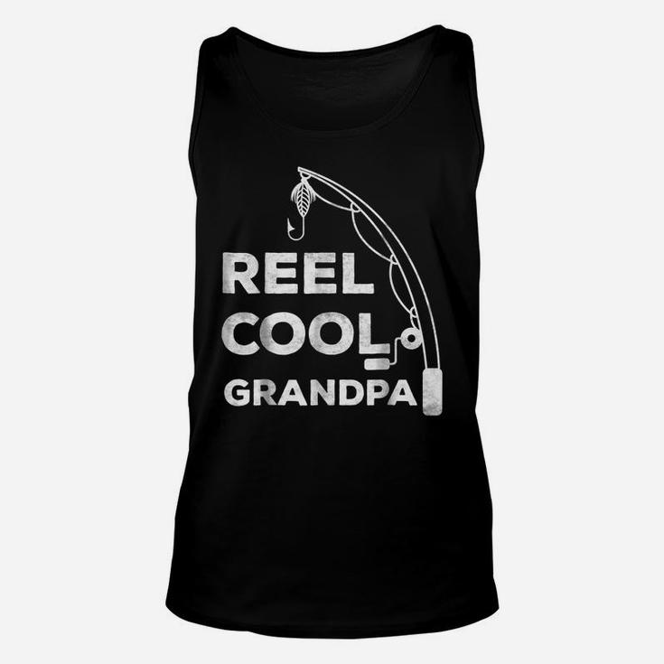 Mens Reel Cool Grandpa  Fishing Dad Father's Day Gift Unisex Tank Top