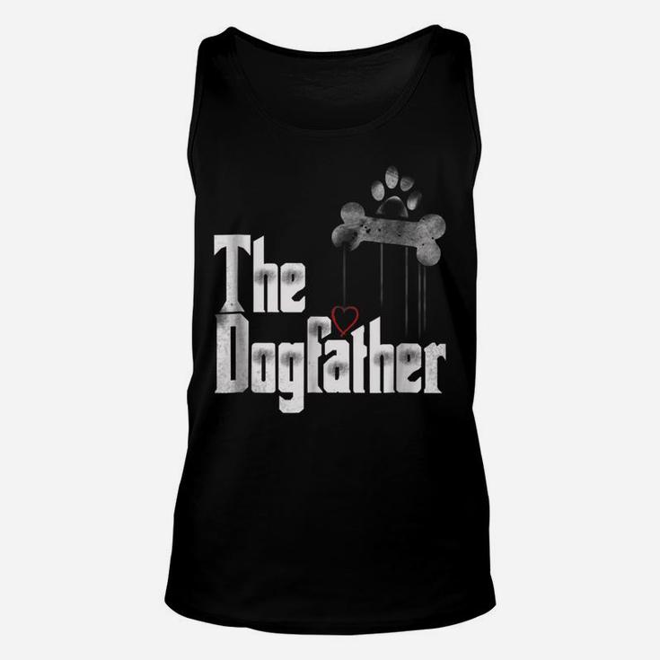 Mens The Dogfather Dad Dog, Funny Father's Day Tee Unisex Tank Top