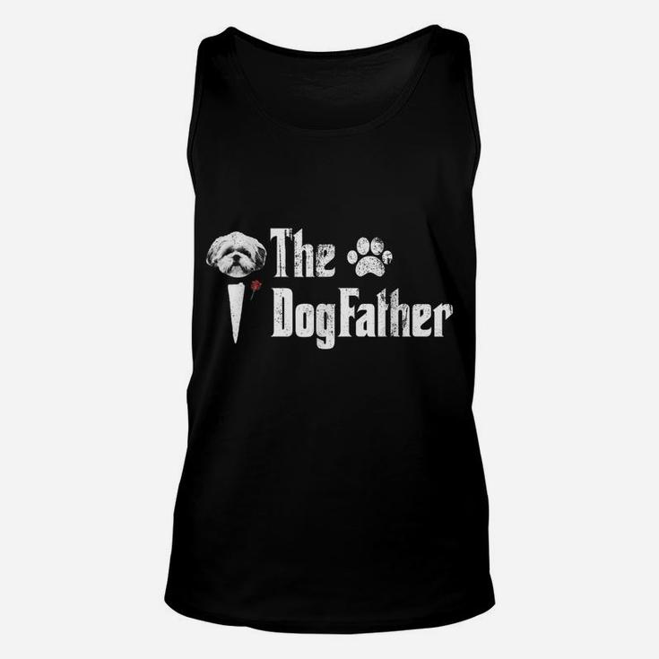 Mens Thes Dogfatherss Shih Tzu Dog Dad Tshirt Father's Day Unisex Tank Top