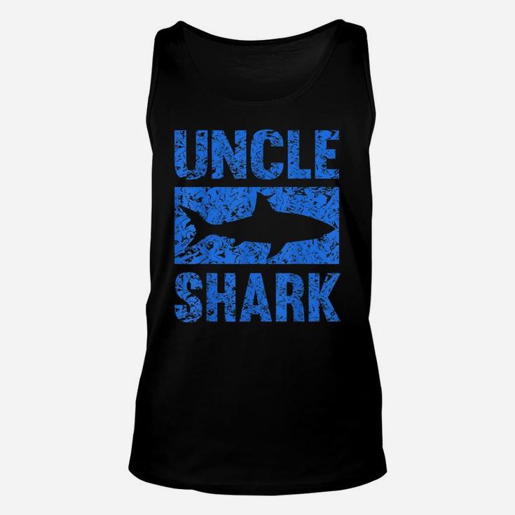 Mens Uncle Shark - Birthday Gift Shirt For Shark Lovers Unisex Tank Top